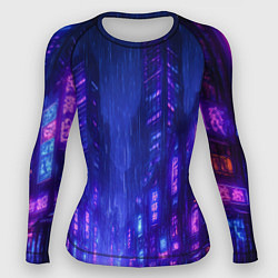 Рашгард женский Одинокий город неона, цвет: 3D-принт