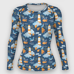 Рашгард женский Маяк в облаках, цвет: 3D-принт