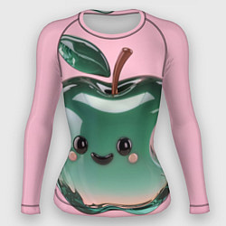 Рашгард женский Кавайное яблоко, цвет: 3D-принт