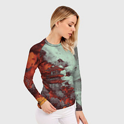 Рашгард женский Башня в облаках, цвет: 3D-принт — фото 2