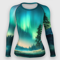 Рашгард женский Салатневое небо, цвет: 3D-принт