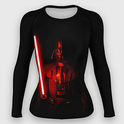 Рашгард женский Вейдер в темноте с мечом, цвет: 3D-принт