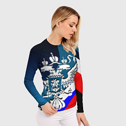 Рашгард женский Герб России и флаг государства, цвет: 3D-принт — фото 2