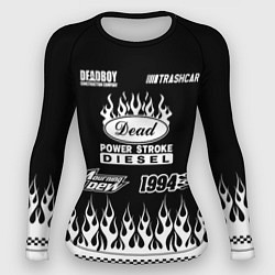 Рашгард женский Dead black - Bones, цвет: 3D-принт