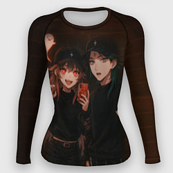 Рашгард женский Ху Тао и Сяо пейринг, цвет: 3D-принт