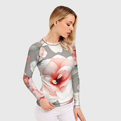 Рашгард женский Нежные цветы, цвет: 3D-принт — фото 2