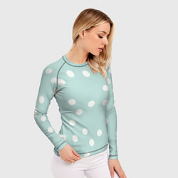 Рашгард женский Снежная морская пена, цвет: 3D-принт — фото 2