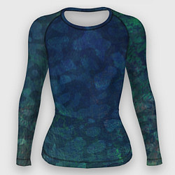 Рашгард женский Абстракция - marine camouflage, цвет: 3D-принт