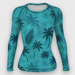 Рашгард женский Гавайский стиль - Томми Версетти, цвет: 3D-принт