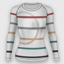 Рашгард женский Stripes and circle, цвет: 3D-принт