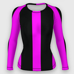 Рашгард женский Color black pink lines, цвет: 3D-принт