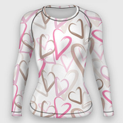 Женский рашгард Розовые сердца