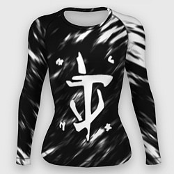 Рашгард женский Doom штрихи красок, цвет: 3D-принт