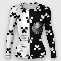 Женский рашгард Doom x minecraft pattern