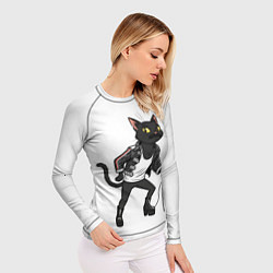 Рашгард женский Кот - Фредди Меркьюри, цвет: 3D-принт — фото 2