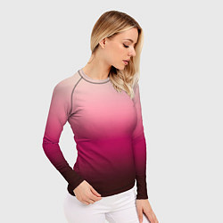Рашгард женский Градиент transcendent pink омбре, цвет: 3D-принт — фото 2