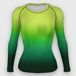 Рашгард женский Градиент укропное зеленое омбре, цвет: 3D-принт
