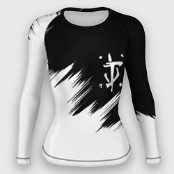 Рашгард женский Doom краски черно белый, цвет: 3D-принт