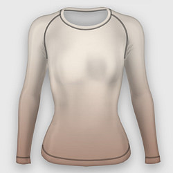 Рашгард женский Градиент песочный, цвет: 3D-принт