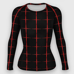 Рашгард женский Color black red crosses, цвет: 3D-принт