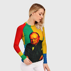 Рашгард женский Уинстон Черчилль поп-арт, цвет: 3D-принт — фото 2