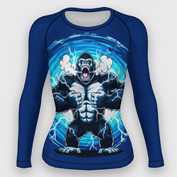 Рашгард женский Горилла показывает свою силу, цвет: 3D-принт