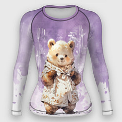 Рашгард женский Умилительный мишка, цвет: 3D-принт