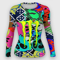 Женский рашгард Monster energy стикеры