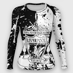 Рашгард женский Liverpool краски текстура, цвет: 3D-принт