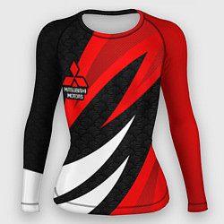 Рашгард женский Митсубиси - красный спорт, цвет: 3D-принт