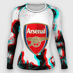 Рашгард женский Arsenal огонь глитч, цвет: 3D-принт