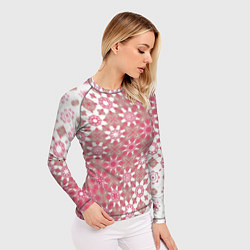 Рашгард женский Звездная россыпь-розовый, цвет: 3D-принт — фото 2