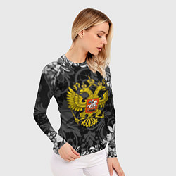 Рашгард женский Герб РФ, цвет: 3D-принт — фото 2