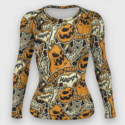 Женский рашгард Хэллоуин тыквы