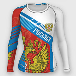 Рашгард женский Герб России, цвет: 3D-принт
