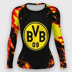 Рашгард женский Borussia огненные краски, цвет: 3D-принт