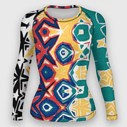 Рашгард женский Метаморфоза цвета и узора, цвет: 3D-принт