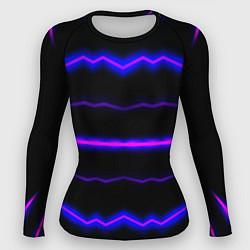 Рашгард женский Color multicoloured neon stripes, цвет: 3D-принт