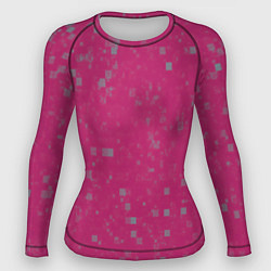 Рашгард женский Color pink brown squares, цвет: 3D-принт