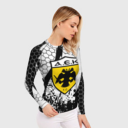 Рашгард женский AEK броня текстура краски, цвет: 3D-принт — фото 2