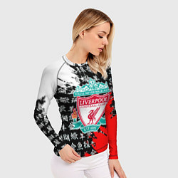 Рашгард женский Ливерпуль китайские символы краски, цвет: 3D-принт — фото 2