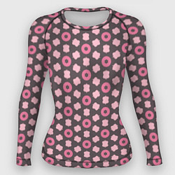 Рашгард женский Абстрактная розовая текстура, цвет: 3D-принт