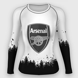 Рашгард женский Arsenal черный лес, цвет: 3D-принт