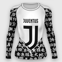 Рашгард женский Juventus символы китайские, цвет: 3D-принт