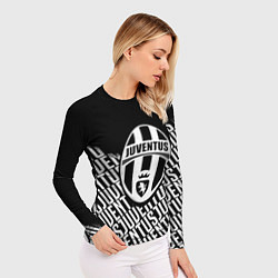 Рашгард женский Ювентус надписи лого, цвет: 3D-принт — фото 2
