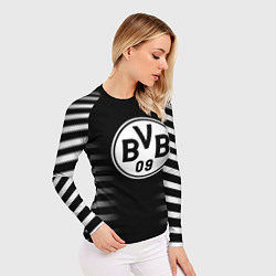 Рашгард женский Ювентус геометрия полосы, цвет: 3D-принт — фото 2