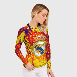 Рашгард женский Реал Мадрид символы краска, цвет: 3D-принт — фото 2