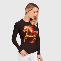 Рашгард женский Огненная лошадь 2026, цвет: 3D-принт — фото 2