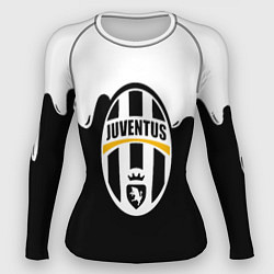 Рашгард женский Juventus капли красок, цвет: 3D-принт