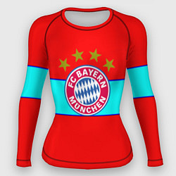 Рашгард женский Бавария Мюнхен полосы линии, цвет: 3D-принт